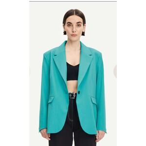 SAMSOE SAMSOE Ladies Haven Blazer Tile Blue Pre-loved Size XS